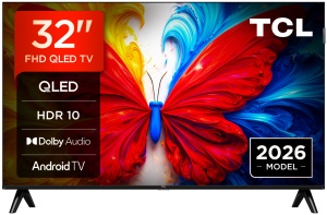 Televizor TCL QLED 32S5L, 80 cm, Smart Android TV, Full HD, Clasa F (Model 2026)