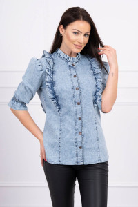Дамска дънкова тениска 5685 - Img 1
