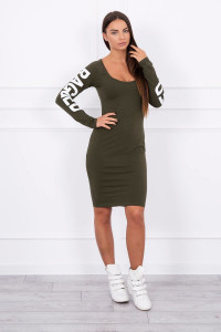 Дамска рокля Имала 8828 - khaki - Img 3