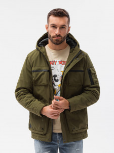 Мъжко зимно яке C450 - khaki