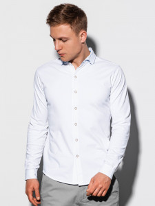 Мъжка Slim Fit риза K540 - бяла