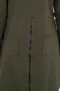 Дамски асиметричен суичър 8997 - khaki - Img 4