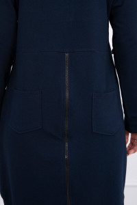 Дамски асиметричен суичър 8997 - navy - Img 4