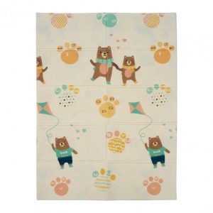 Covor de joaca pentru copii U-Grow, din spuma, pliabil, 2 fete, impermeabil, izolant, 120 x 180 x 1 cm, alfabet - Img 3