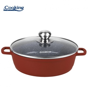 CRATITA ALUMINIU TURNAT+CAPAC 28x7.5 CM, 4.1 L, CALABRIA, COOKING BY HEINNER - Img 2