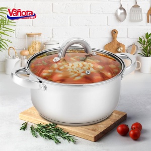 CRATITA INOX+CAPAC 22x10.5CM,3.9L, IRENE, VANORA HOME - Img 2