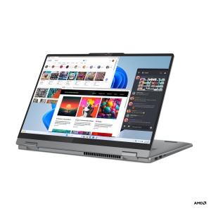 Laptop Lenovo IdeaPad 5 2-in-1 16AHP9, 16" WUXGA (1920x1200) IPS 300nits Glossy, 45% NTSC, 60Hz, TÜV Low Blue Light, Glass, Touch, AMD Ryzen™ 7 8845HS (8C / 16T, 3.8 / 5.1GHz, 8MB L2 / 16MB L3), video Integrated AMD Radeon™ 780M Graphics, RAM 16GB - Img 7
