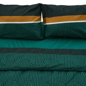 Lenjerie dubla 100% bumbac,4 piese, Deco - Img 2