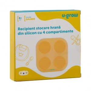 Recipient colapsibil din silicon stocare hrana 4 compartimente, 240 ml, U-Grow - Img 6