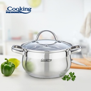 SEMIOALA INOX+CAPAC, 24 X 13.5 CM, 6.1 L, AMIRA, COOKING BY HEINNER - Img 3