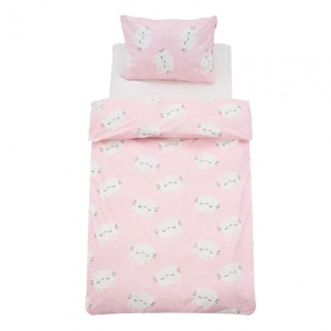 Set de pat single bumbac, 92 gsm, Cat - Img 3
