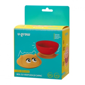 Bol cu ventuza si capac 450 ml, U-Grow - Img 4
