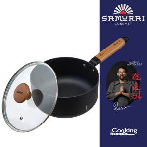 CASEROLA ALUMINIU + CAPAC 20X9.5 CM, 2.7L, RIKITO WATANABE, SAMURAI GOURMET, COOKING BY HEINNER - Img 3