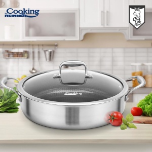 CRATITA CU CAPAC, 30x7.8 CM, 4.8 L, TITANIUM3, COOKING BY HEINNER - Img 6