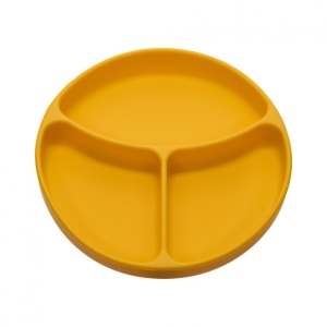Farfurie compartimentata din silicon cu ventuza, orange, U-Grow