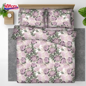 Set de pat king size bumbac,92 gsm,Peony