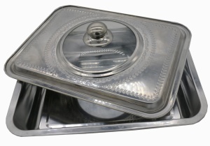 TAVA CUPTOR CU CAPAC, INOX, 39x29x7, VANORA HOME - Img 3