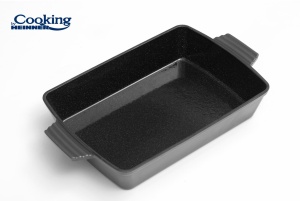 TAVA FONTA EMAILATA 33 x 23 x 7 CM, MARBLE GREY, COOKING BY HEINNER - Img 2