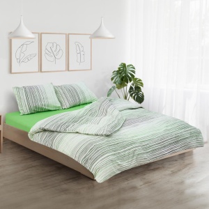 Set de pat,cearceaf cu elastic180x200,Mils - Img 8