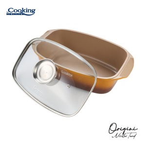 TAVA ROASTER DIN ALUMINIU TURNAT + CAPAC 39 X 22.5 X 11 CM, 5.3L, NICOLAI TAND, ORIGINI, COOKING BY HEINNER - Img 2