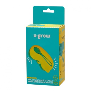 Bol cu capac si lingurita 270 ml, U-Grow - Img 4