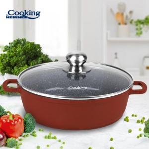 CRATITA ALUMINIU TURNAT+CAPAC 28x7.5 CM, 4.1 L, CALABRIA, COOKING BY HEINNER - Img 3