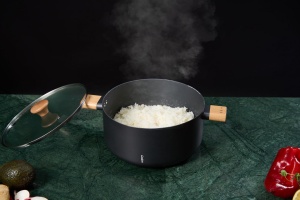 SEMIOALA ALUMINIU + CAPAC 28X14 CM, 7.8 L, RIKITO WATANABE, SAMURAI GOURMET, COOKING BY HEINNER - Img 9