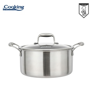 SEMIOALA INOX+CAPAC STICLA IN 3 STRATURI 24x12 CM, 5 L, TITANIUM3, COOKING BY HEINNER - Img 2