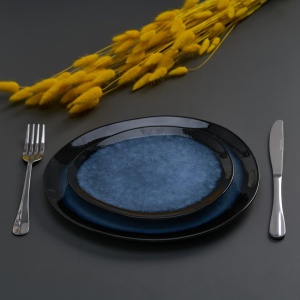 SET 4 FARFURII OVALE CERAMICA 28 CM, SERENITY, ART OF DINING BY HEINNER - Img 3