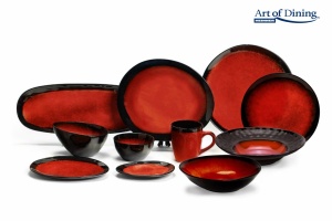 SET 4X PLATOU CERAMICA 38x15 CM, VULCANO, ART OF DINING BY HEINNER - Img 3