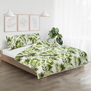 Set de pat king size bumbac, 144 TC,Palm - Img 6