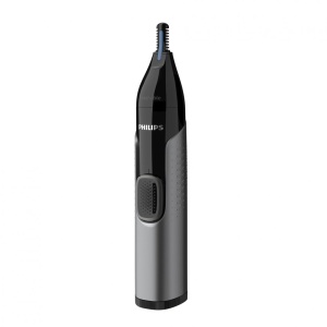 Trimmer pentru nas si urechi PHILIPS NT3650/16, Baterie, Lavabil, Tehnologie Precision Trim, Otel inoxidabil, Pieptene pentru sprancene, Pieptene 5 mm, Gri, L x A x I (mm) 39x83x190 - Img 2