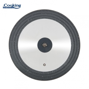 CAPAC STICLA CU MARGINE DIN SILICON AJUSTABILA PE 3 DIMENSIUNI 28/30/32 CM, GRI, COOKING BY HEINNER - Img 2