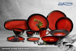 FARFURIE OVALA CERAMICA 21 CM, VULCANO, ART OF DINING BY HEINNER - Img 3