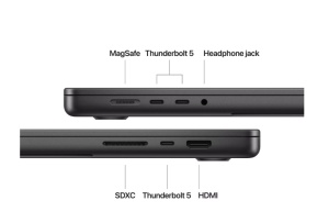 MacBook Pro 16.2"/Apple M4 Pro (CPU 14-core, GPU 20-core, Neural Engine 16-core)/24GB/512GB - Space Black - INT KB - Img 4