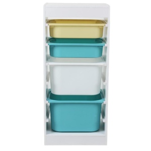 Raft depozitare cu 4 cosuri colorate, U-Grow