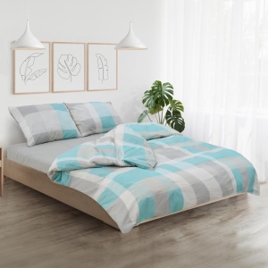 Set de pat king size bumbac,92gsm,Square - Img 8