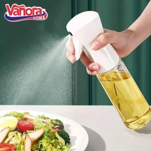 STICLA CU PULVERIZATOR ULEI/OTET 200 ML, ALB, VANORA HOME - Img 3