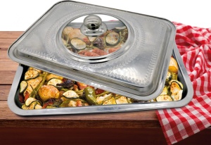 TAVA CUPTOR CU CAPAC, INOX, 39x29x7, VANORA HOME - Img 4