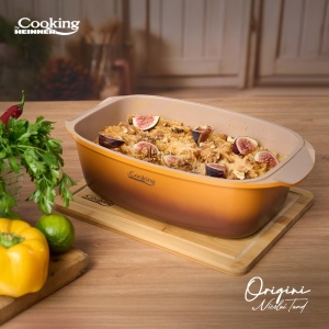 TAVA ROASTER DIN ALUMINIU TURNAT + CAPAC 39 X 22.5 X 11 CM, 5.3L, NICOLAI TAND, ORIGINI, COOKING BY HEINNER - Img 6