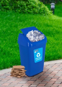 COS GUNOI CAPAC BATANT, RECICLARE ECO 35 L, ALBASTRU, HEINNER CARE - Img 3