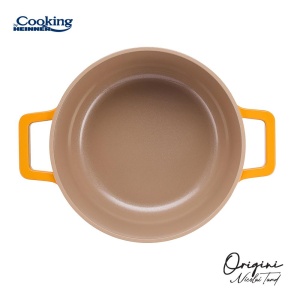 SEMIOALA ALUMINIU TURNAT + CAPAC 26x12.5 CM,5.8L, NICOLAI TAND, ORIGINI, COOKING BY HEINNER - Img 3