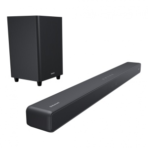 SOUNDBAR HORIZON HAV-S5950W / System 2.1 / Max Audio Power 160W (40W x2 + 80W) / Digital Optical / AUX (3.5mm) / HDMI-ARC (CEC) / BT 5.4 / USB Playback / DOT-Matrix Display / Remote + Button Keys / Impedance: 6Ω x2 + 4Ω / Signal to Noise Ratio (SNR): - Img 3