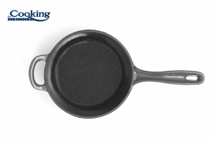 CASEROLA FONTA EMAILATA + CAPAC 19 X 9 CM, 1.8 L, MARBLE GREY, COOKING BY HEINNER - Img 9