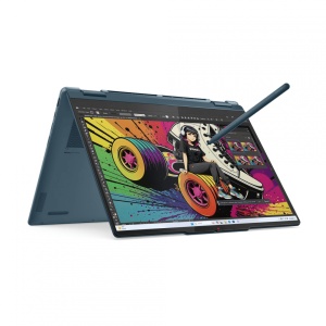 Laptop Lenovo Yoga 7 2-in-1 14AKP10, 14" 2.8K WQXGA+ (2880x1800) OLED 1100nits (peak) / 500nits (typical) Glossy / Anti-fingerprint, 100% DCI-P3, 120Hz, Dolby Vision®, TÜV Low Blue Light, DisplayHDR™ True Black 1000, Glass, Touch, AMD Ryzen™ AI 7 350 (8C