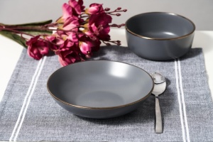 SET 6 FARFURII ADANCI, CERAMICA 20 CM, CALYPSO, ART OF DINING BY HEINNER - Img 3