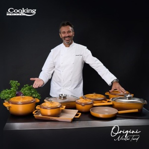 TAVA INALTA CUPTOR DIN ALUMINIU TURNAT + CAPAC 39 x 26 x 8.5 CM, 6 L, NICOLAI TAND, ORIGINI, COOKING BY HEINNER - Img 10