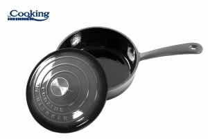 TIGAIE ADANCA FONTA EMAILATA + CAPAC 24 X 8 CM, 2.5 L, MARBLE GREY, COOKING BY HEINNER - Img 3