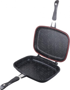 TIGAIE DUBLA DREPTUNGHIULARA, ALUMINIU,32x24x7.5cm, DARK LINE CLASSIC, COOKING BY HEINNER - Img 2