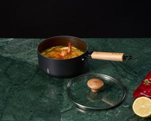 CASEROLA ALUMINIU + CAPAC 20X9.5 CM, 2.7L, RIKITO WATANABE, SAMURAI GOURMET, COOKING BY HEINNER - Img 9